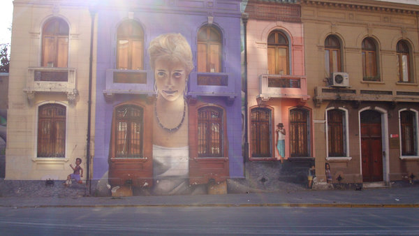 Uma arte lindíssima encontrada ao acaso nas ruas de Santiago.